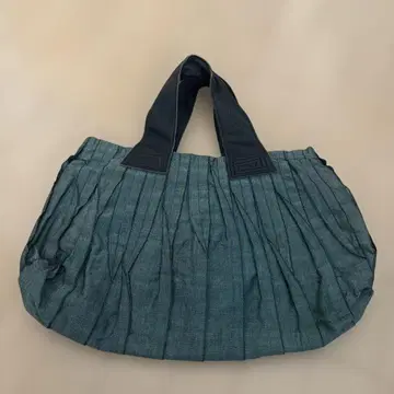 KAGURAYA 그린 계열 플리츠 디자인 토트백