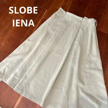 SLOBE IENA 슬로브 이에나 플레어 스커트 롱 그린 38