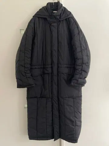 AURALEE 오라리 롱 다운 다운 코트 블랙 1