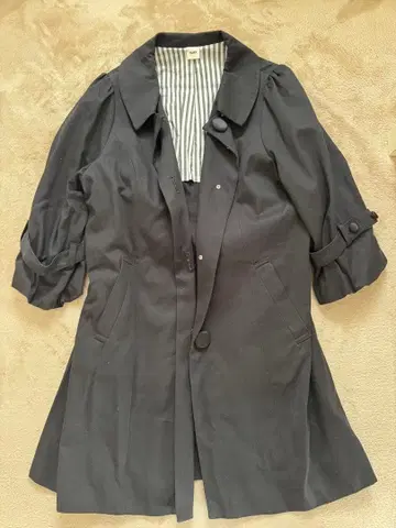 nusy 블랙 트렌치코트풍 자켓