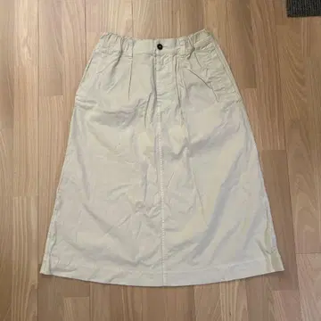 MHL. 베이지 롱 스커트 허리밴딩