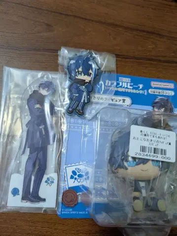 컬러풀 피치 제일복권 나오키리 피규어상 아크릴 스탠드 러버 참 3점