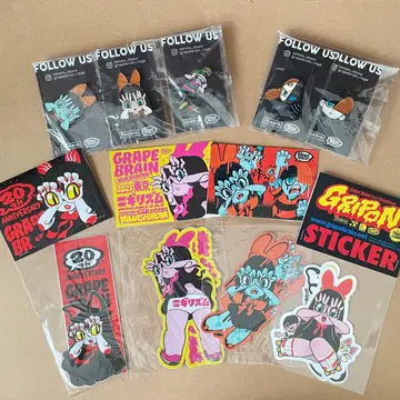 GRAPE BRAIN 니기루짱 스티커 핀 배지