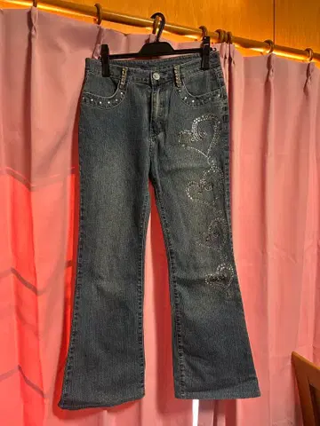 라메 플레어 팬츠