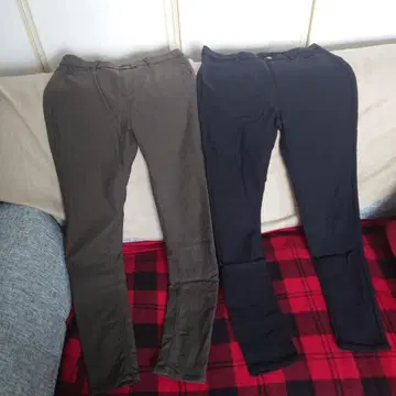 쇼랄루 카키 네이비 스키니 팬츠 2세트