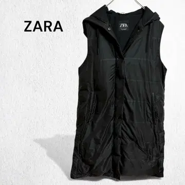 자라 후드 베스트 나일론 후디 롱 기장 집업 겉옷 XS