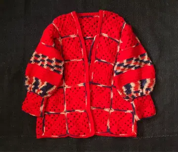 [ 주말 세일 ] 빈티지 그래니 스퀘어 니트 가디건