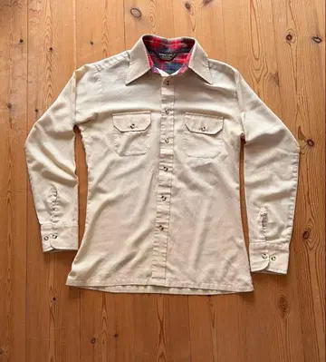 70년대 빅 옷깃 셔츠 VAN HEUSEN 구제 의류 히피 레트로