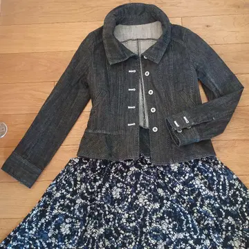 새상품급 모리하나에 알마앙 로즈 데님 자켓