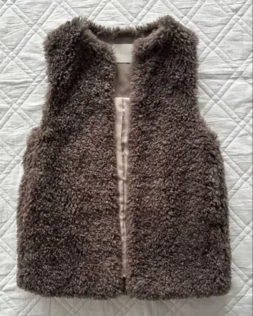 안피로 퍼 베스트 M 사이즈 모카