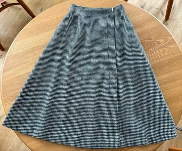 [ 새상품급 ] SHIPS 하운드투스 패턴 스커트 38