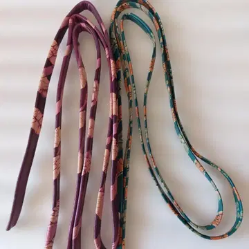 허리띠 가죽 보라색, 그린 패턴 2개 세트