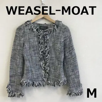 H1106B13 [ WEASEL-MOAT ] 프린지 트위드 자켓