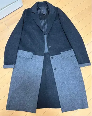 띠어리 바이컬러 체스터 코트 S 사이즈