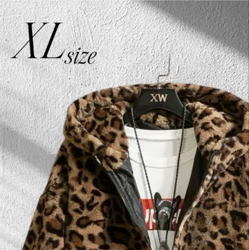 XL 레오파드 표범 무늬 자켓 남성용 여성용 빅 사이즈