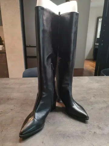 미사용 새상품 Arpege story 블랙 미들 롱 부츠
