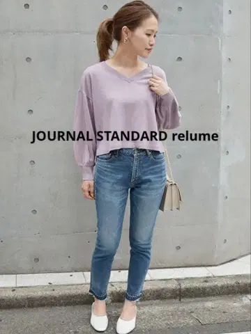 저널 스탠다드 리룸 WEB 한정판 C/Ry 소매 볼륨 풀오버