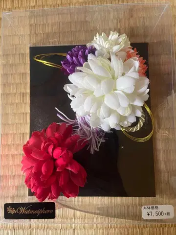 머리 장식 합성 꽃 빨간색 화이트 보라색 오렌지