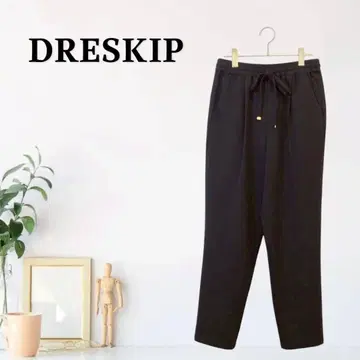 zG529 [ L ] DRESKIP 팬츠 슬래시 포켓 하이라이즈 풀온