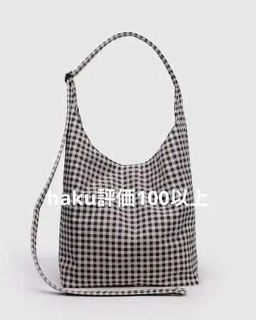 baggu 깅엄 체크 숄더백