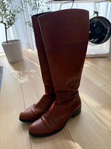 천연 가죽 롱 부츠 여성용