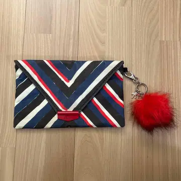 Kipling 스트라이프 클러치백