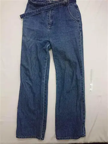 아메리 데님 팬츠 벨트 포함 스트레이트 26 여성용 인디고