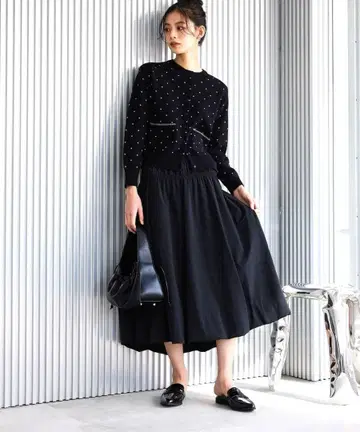 나노 유니버스 벌룬 셔링 스커트 새상품