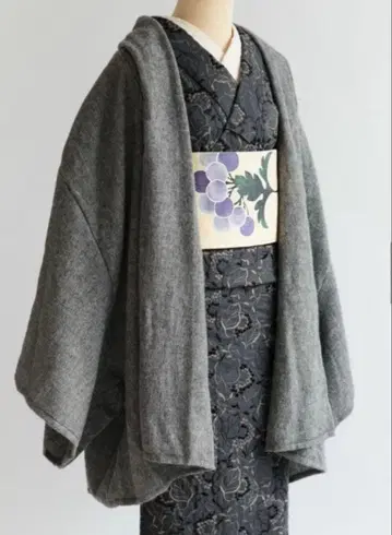 기모노 모던 기모노 코트 A라인 드레이프 코트 알파카