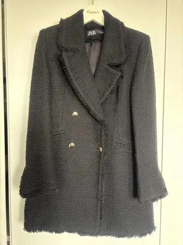 ZARA 더블 브레스트 텍스처 코트