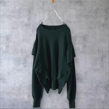 새상품급 스픽 앤 스팬 워셔블 울 프릴 니트 풀오버