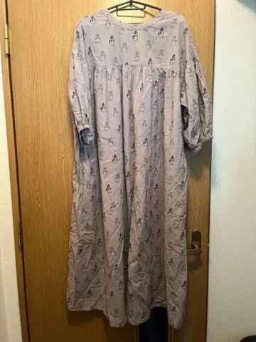 캐릭터 패턴 긴팔 원피스 2종 세트