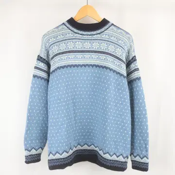 새상품급 00s LANDS END 울 노르딕 니트 스웨터 구제 의류