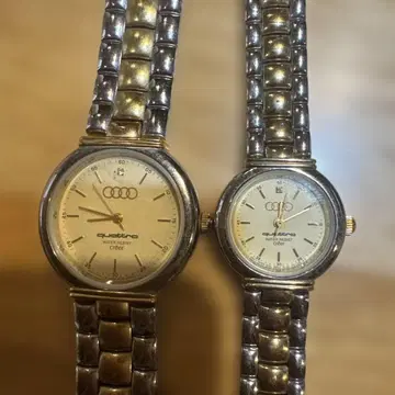 Audi quattro 손목시계 세트 골드/실버