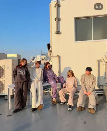 오버 사이즈 맨투맨 셋업 HTH