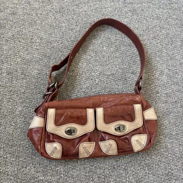 vintage nuovedive 숄더백 천연 가죽 이탈리아제 y2K