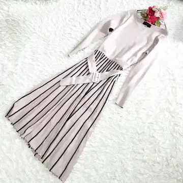 [ JUSGLITTY ] 저스길리티(2) 롱 원피스 긴팔 스트라이프