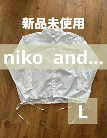 미사용품! niko and - 니코앤드 마세드 드로스트 리본 셔츠