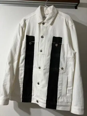 Etudes 에튀드 데님 자켓 블랙/화이트