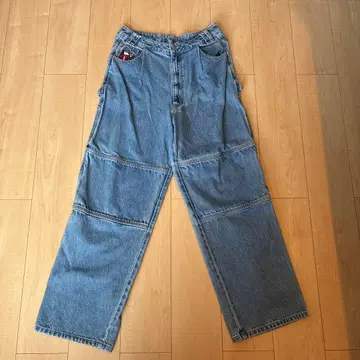 패치워크 디자인 데님 팬츠