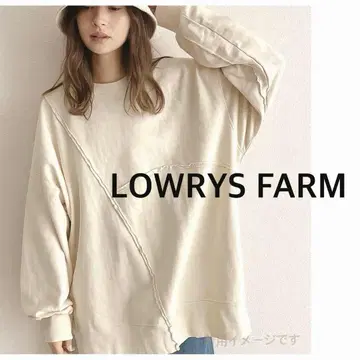 로리즈팜 상의 트레이닝복 화이트 롱 기장 맨투맨 긴팔 면