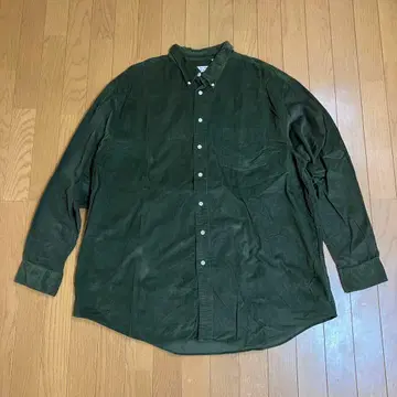 COVINGTON 올리브 그린 코듀로이 긴팔 셔츠