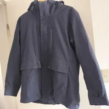 UNIQLO 하이브리드 다운 후드티 M 네이비