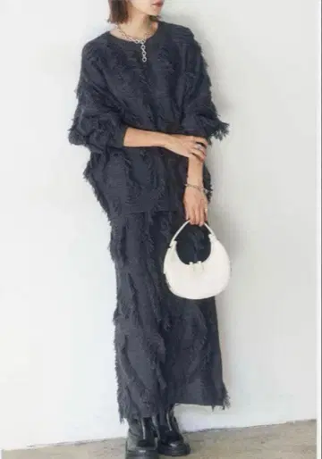 에시카 [ esica ] 프린지 셋업 M 다크 그레이