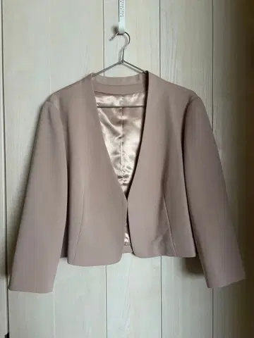 빅 사이즈 ru 핑크 노카라 자켓 7L 23호