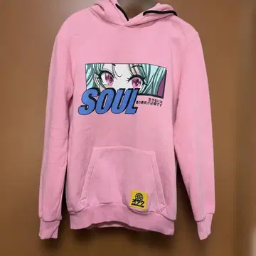 USA S 버쉬카 오타쿠 SOUL 후드 부착 후드티 핑크