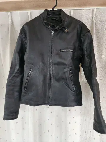 블랙 가죽 자켓 싱글 라이더