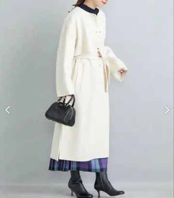 ships 롱 코트 화이트 미사용 새상품 택 포함 size 36