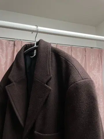 minsobi 오버 사이즈 울 롱 체스터 코트 브라운