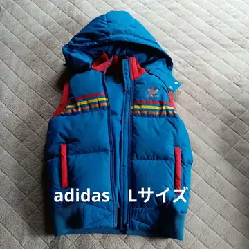 adidas 후드 부착 다운 베스트 L 사이즈